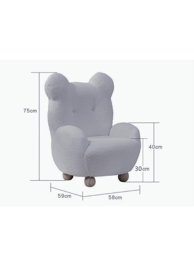 Comfynest Plush Bear-Shaped Chair for Kids – Cozy and Adorable Seat with Soft Cushioning and Child-Friendly Design (Grey)  - Image 3
