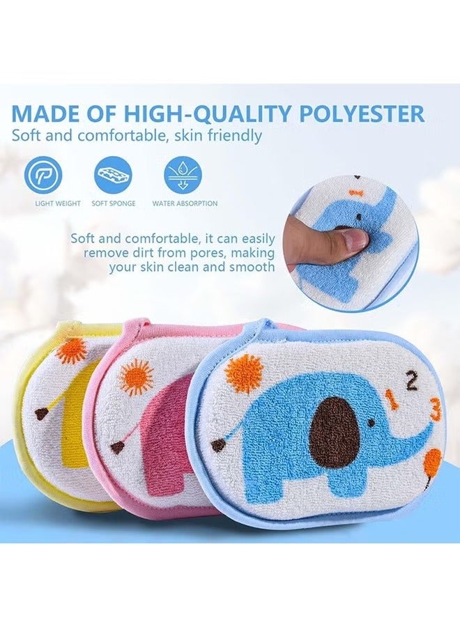 Baby Bath Sponge Soft Foam Scrubber Natural Sponge for Bathing, Shower Scrubber Body Sponge for Kids/Babies/Men/Women, Set of 4 - Image 3