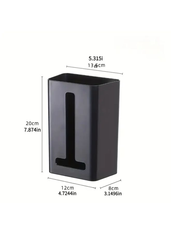 Modern T Type White Tissue Box Wall Mounted No Drill Adhesive Installation - Image 3
