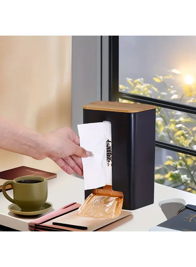Modern T Type White Tissue Box Wall Mounted No Drill Adhesive Installation - Image 2