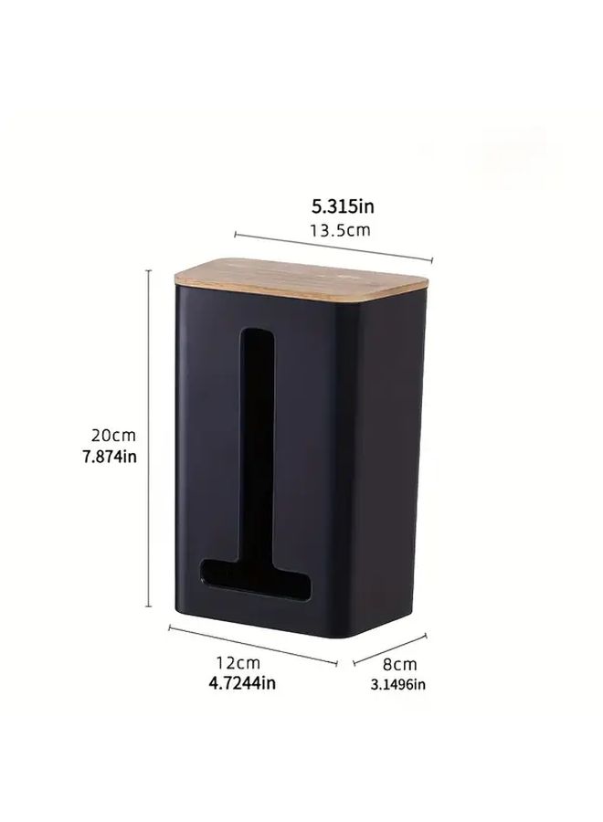 Modern T Type White Tissue Box Wall Mounted No Drill Adhesive Installation - Image 4