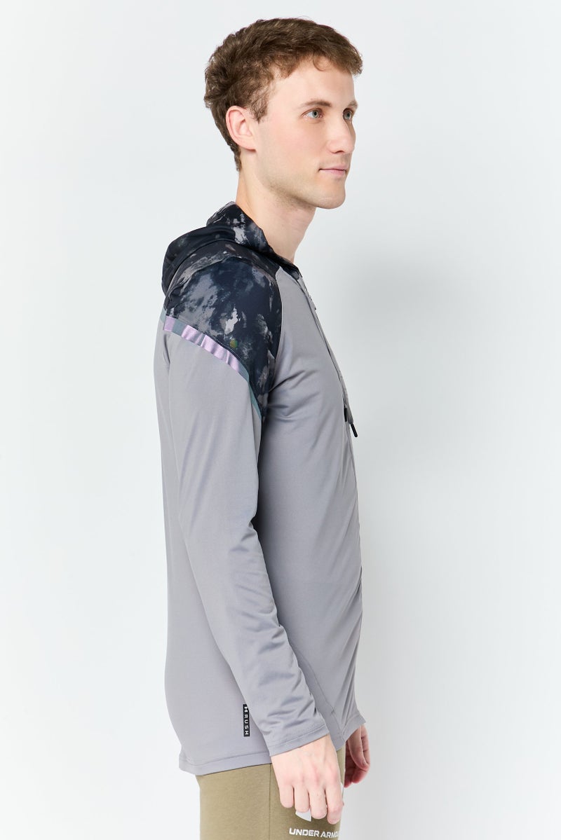 UNDER ARMOUR Men Sportswear Fit Long Sleeve Training Jacket, Grey - Image 2