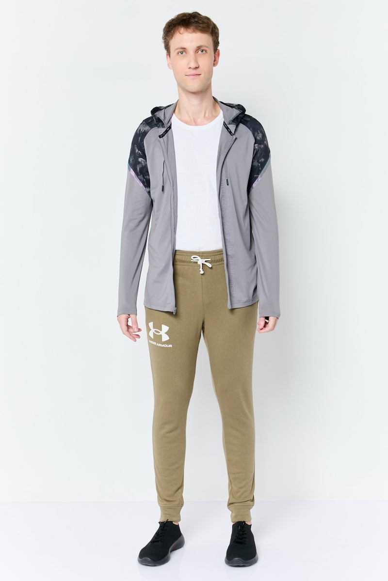 UNDER ARMOUR Men Sportswear Fit Long Sleeve Training Jacket, Grey - Image 4