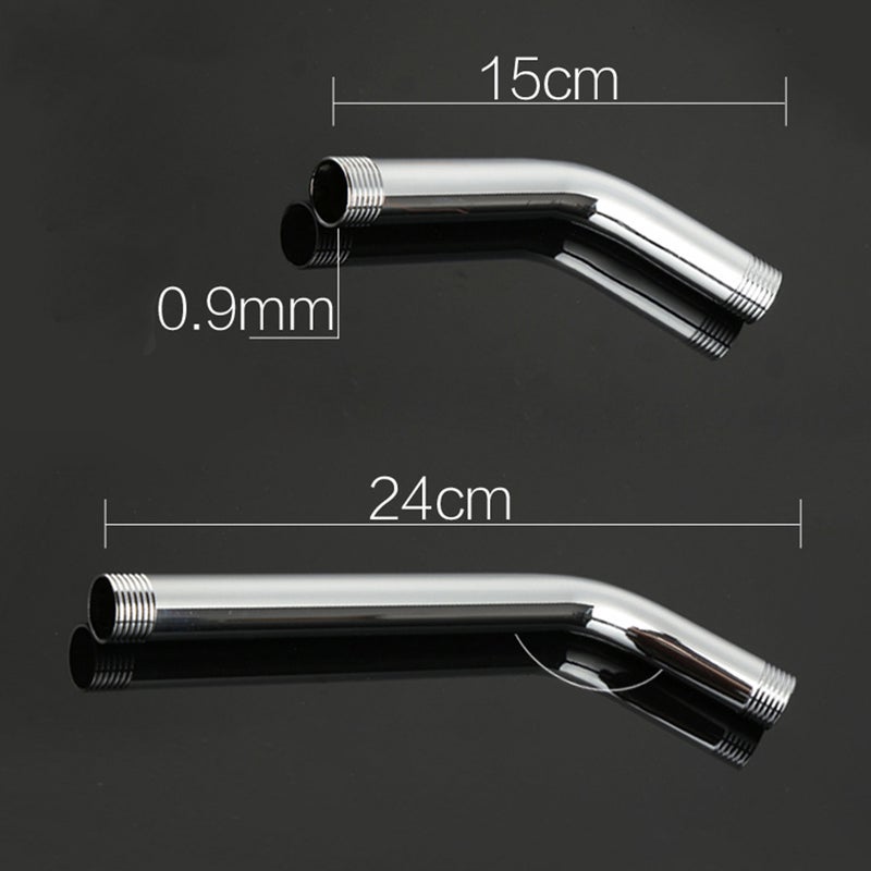 2pcs Stainless Steel Shower Arm Wall-Mounted Shower Replacement Bath Accessory for Home Bathroom（24cm) - Image 5