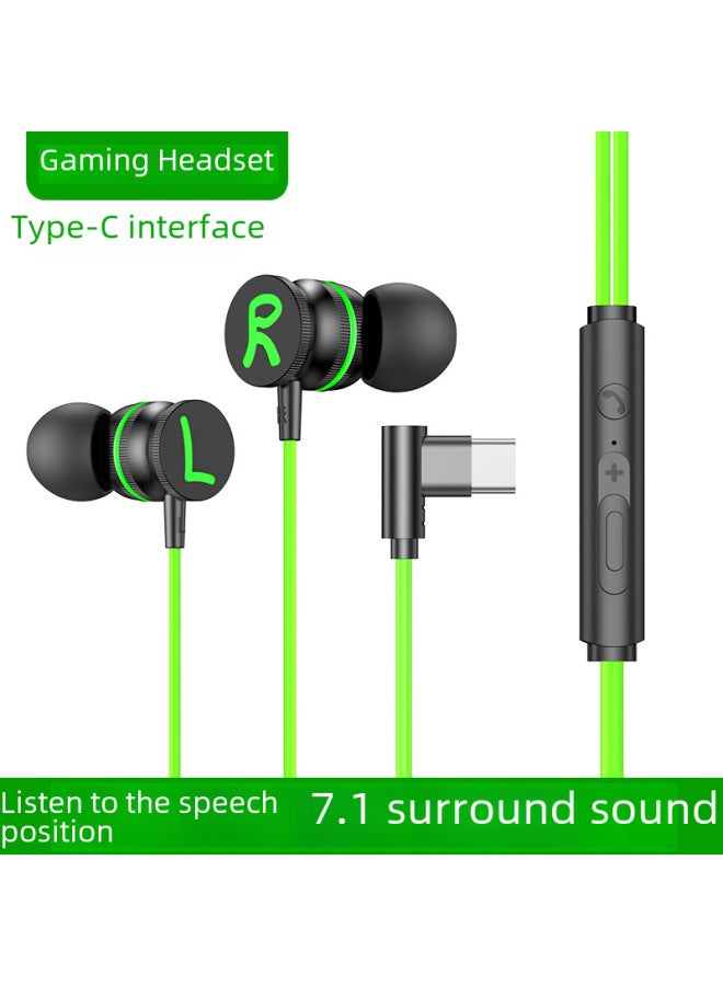 Neutral Metal Magnetic Cable Type-c Headset In-ear Subwoofer Mobile Phone Wire-controlled Tone E-sports Game Headset - Image 5