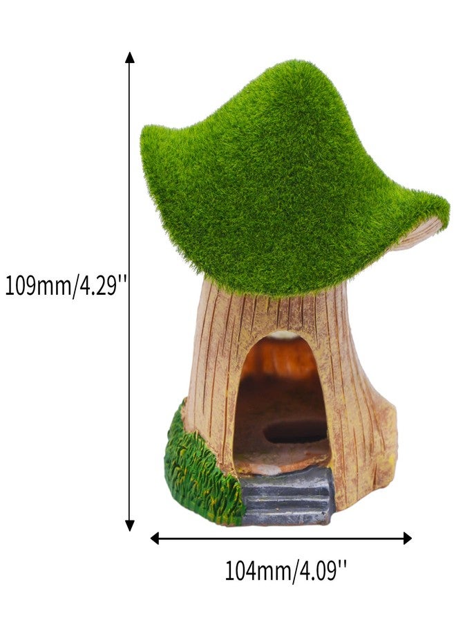 AnRui Green Moss Mushroom Aquarium Decor Cute Fish Tank Decorationss Resin Aquarium Decor Hideout Cave Ornament for Small Fish, Hermit Crab, Shrimp, Goldfish and Reptiles - Image 2