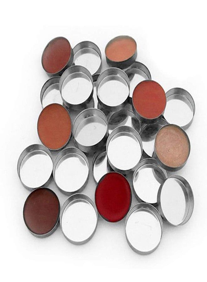 lasenersm 30 Pieces Empty Round Metal Tin Palette Pans Round Metal Pans Cosmetic Eyeshadow Pans for Eyeshadow Palette for Magnetic Makeup Palette, 26mm Diameter 5mm Height - Image 4