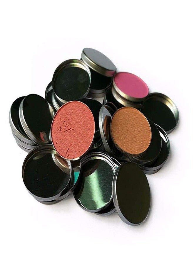 lasenersm 30 Pieces Empty Round Metal Tin Palette Pans Round Metal Pans Cosmetic Eyeshadow Pans for Eyeshadow Palette for Magnetic Makeup Palette, 26mm Diameter 5mm Height - Image 5