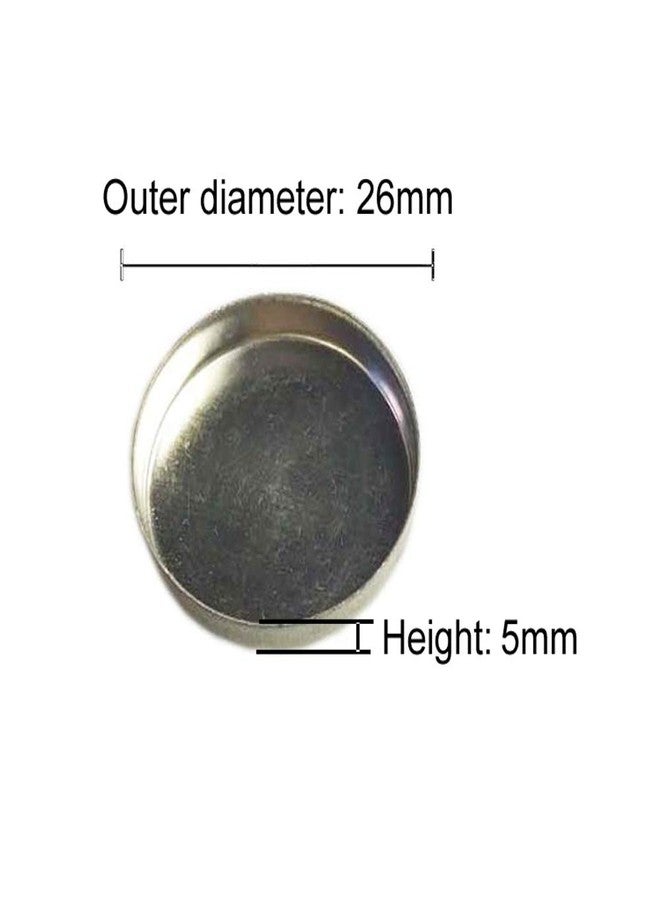 lasenersm 30 Pieces Empty Round Metal Tin Palette Pans Round Metal Pans Cosmetic Eyeshadow Pans for Eyeshadow Palette for Magnetic Makeup Palette, 26mm Diameter 5mm Height - Image 3