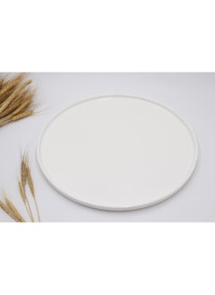 White ceramic - 14" Pizza Plate