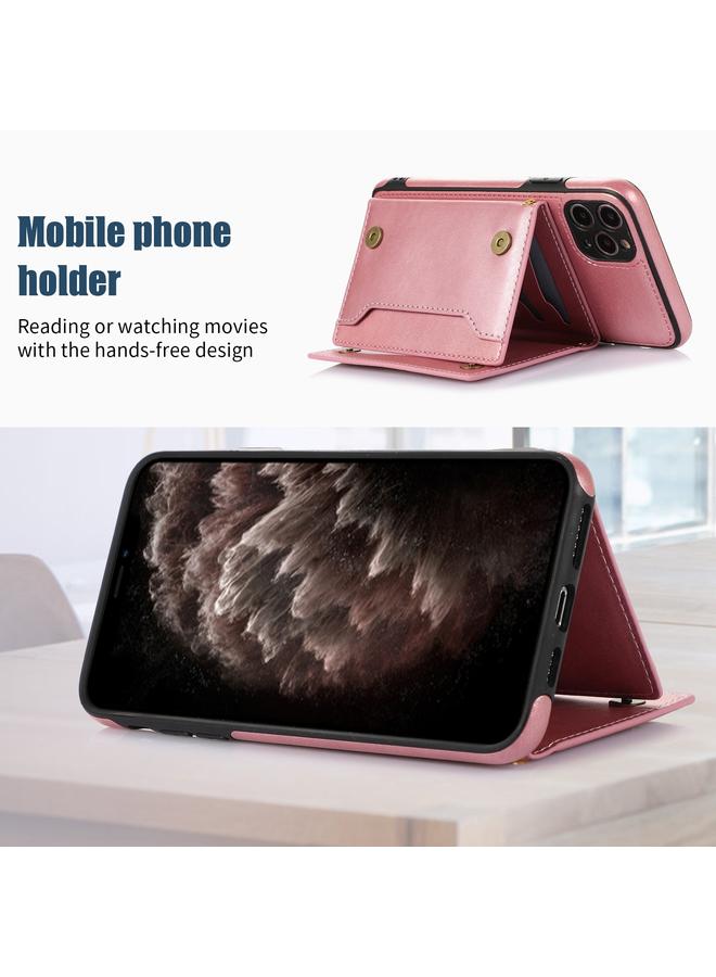 زبون حافظة لهاتف iPhone 11 Pro Max، حافظة جلدية ثلاثية الطي بتقنية RFID مع حبل - Image 4