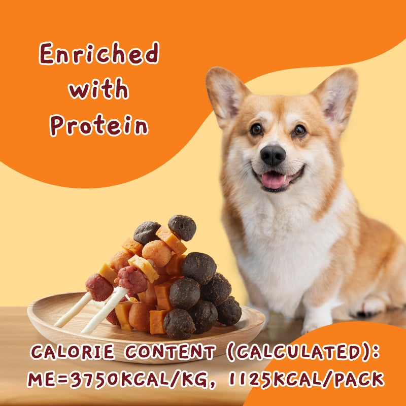 Jungle Calling Dog Treats, Multi-Flavor Kabob Dog Snacks, Edible Dog Kabobs, Made with Chicken, Duck, Beef, Sweet Potato and Pumpkin, Rawhide Sticks for Dogs - Image 4