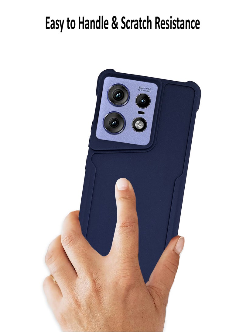 Waldic Motorola Edge 50 Pro Premium Case | Premium Silicone  Case Cover Designed for Motorola Edge 50 Pro | Motorola Edge 50 Pro Case Camera and Drop Protection Thin Protective Back Cover Case for Motorola Edge 50 Pro - Blue - Image 3