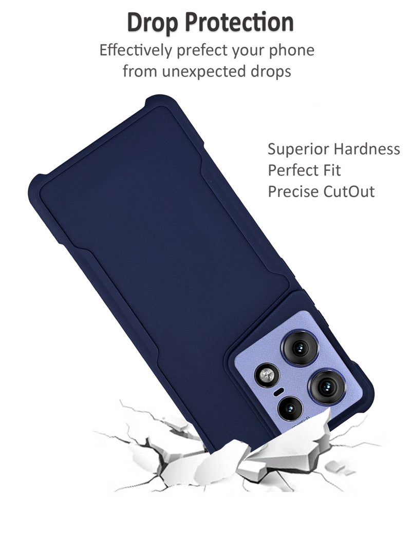 Waldic Motorola Edge 50 Pro Premium Case | Premium Silicone  Case Cover Designed for Motorola Edge 50 Pro | Motorola Edge 50 Pro Case Camera and Drop Protection Thin Protective Back Cover Case for Motorola Edge 50 Pro - Blue - Image 4