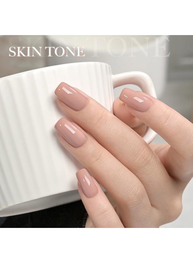 GAOY Nude Pink Gel Nail Polish Set, 6 Neutral Colors Beige Skin Tone Soak Off UV Light Cure Gel Polish Kit for Salon and Nail Art DIY at Home - Image 4