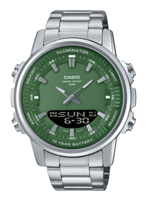 Analog Round Shape Stainless Steel Wrist Watch AMW-880D-3AVDF - 47 Mm