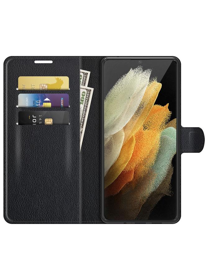 S-TOP Case For Samsung Galaxy S22 Ultra 5G Litchi Texture Horizontal Flip Protective Case with Holder & Card Slots & Wallet - Image 3