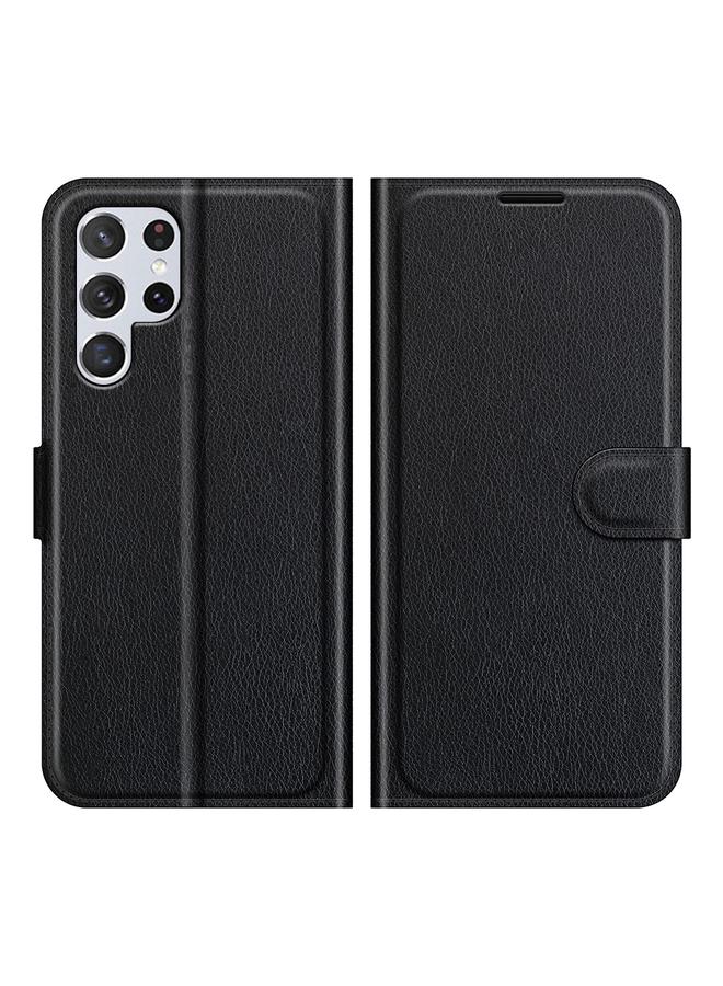 S-TOP Case For Samsung Galaxy S22 Ultra 5G Litchi Texture Horizontal Flip Protective Case with Holder & Card Slots & Wallet - Image 2