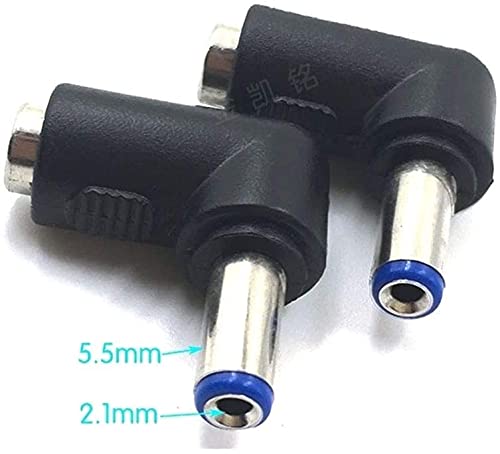Longdex 4pcs 90 Degree 5.52.1 Mm Male Jack to 5.52.1MM Female Plug Right Angle L Shaped DC Power Connector Adapter for Laptop - Image 5