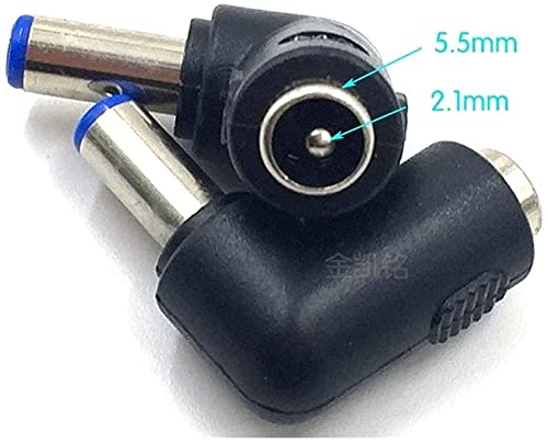 Longdex 4pcs 90 Degree 5.52.1 Mm Male Jack to 5.52.1MM Female Plug Right Angle L Shaped DC Power Connector Adapter for Laptop - Image 3