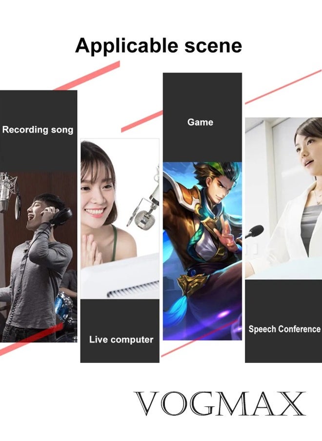 فوغماكس - بطاقة الصوت V8 Live Sound Card، جهاز تغيير الصوت لجهاز PS4/الهاتف/iPad/الكمبيوتر، بطاقة صوت مع تأثيرات صوتية مضحكة متعددة، - Image 1