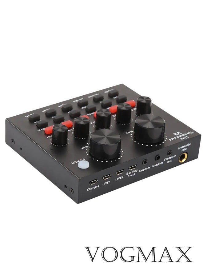 VOGMAX V8 Sound Card Live Sound Card, Voice changer device for PS4/Phone/iPad/Computer,Sound Card with Multiple Funny Sound Effect,  - Image 4
