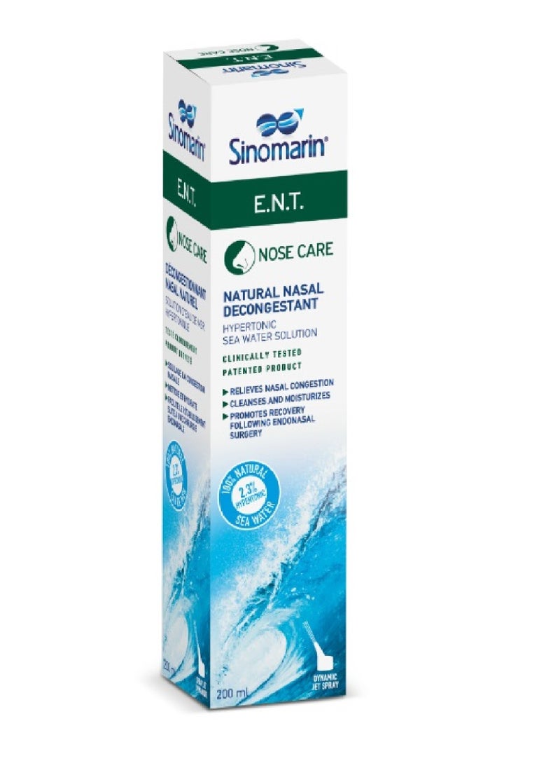 Sinomarin E.N.T. Natural Nasal Decongestant Hypertonic 200ml 