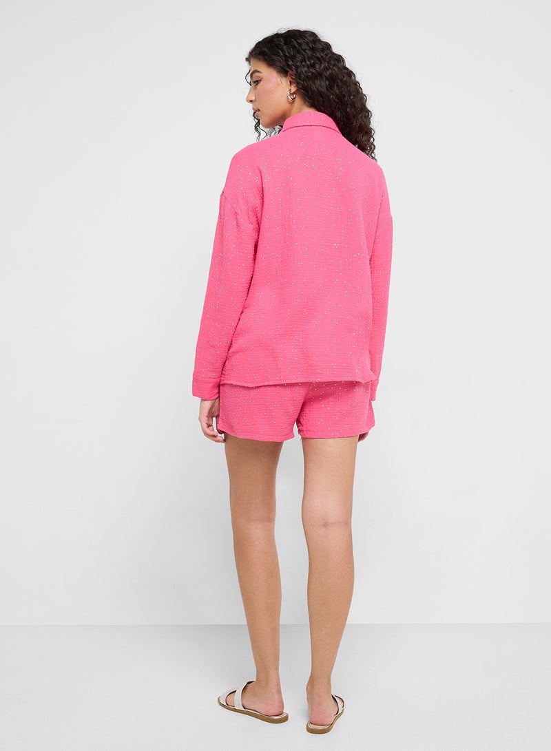 Ginger Oversize Shirt & Short Set - Image 2