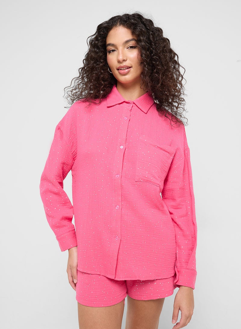 Ginger Oversize Shirt & Short Set - Image 3