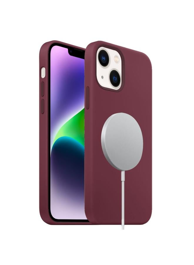 S-TOP Case For iPhone 14 Plus Liquid Silicone Full Coverage MagSafe Phone Case - Image 1