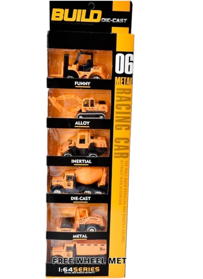 Toy Box - Construction Die Cast Metal Vehicles 6 Pack Toy Car Set For Kids - Image 1