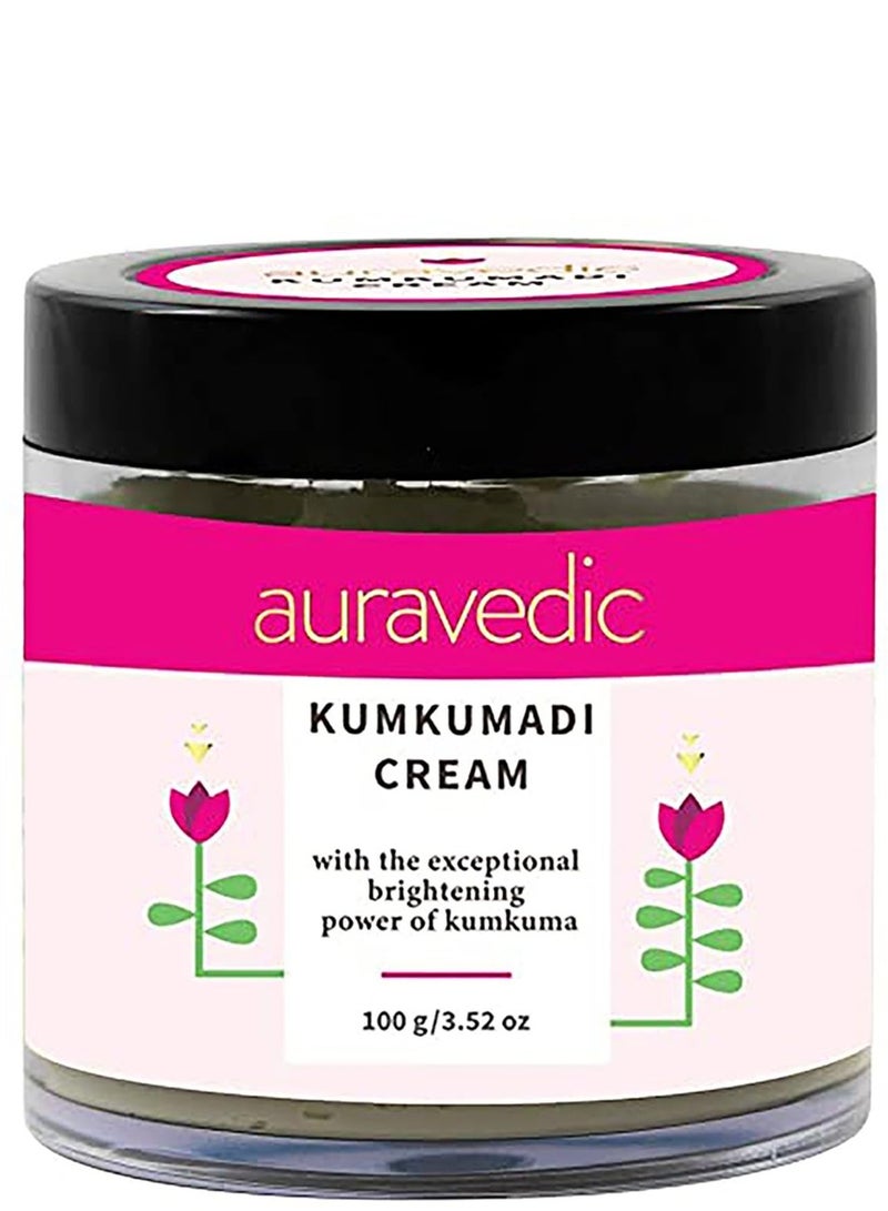 Auravedic Kumkumadi Face Cream For Glowing Skin With Kumkumadi Oil For Face 100g Pigmentation Cream Moisturizer For Dark Spots Detan Blemishes - Image 1