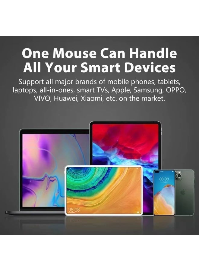 T I G O Wireless Mouse Rechargeable, Dual Mode 2.4G + Bluetooth 5.2, Silent Click Ergonomic Mouse with Type-C Charging, 1600 DPI USB Optical Mouse for Laptop, Desktop, Tablet, MacBook, PC Space Grey - Image 2
