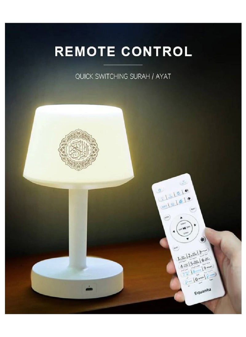 ELTRAZONE 7 Colors LED Touch Quran Speaker Table Lamp 8GB – 16 Reciters & 16 Translations – Multi-Function Quran Speaker with Touch Control, Night Light, and High-Quality Audio – Ideal Gift for Ramadan & Eid  - Image 4