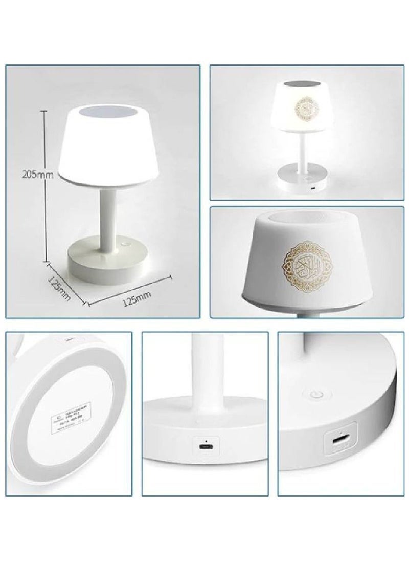 ELTRAZONE 7 Colors LED Touch Quran Speaker Table Lamp 8GB – 16 Reciters & 16 Translations – Multi-Function Quran Speaker with Touch Control, Night Light, and High-Quality Audio – Ideal Gift for Ramadan & Eid  - Image 5