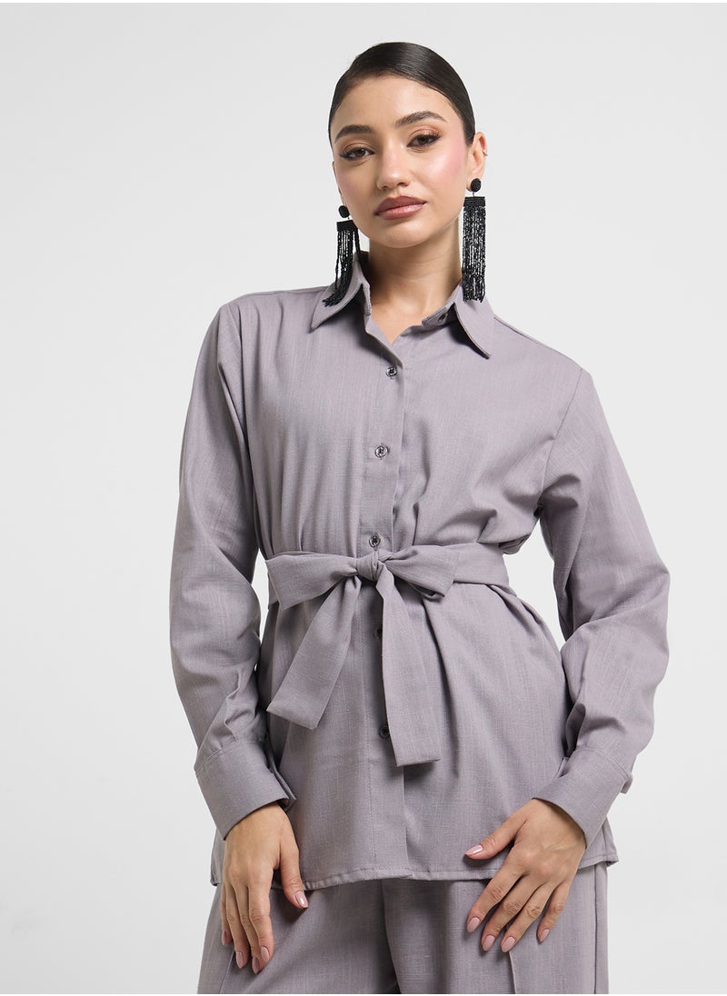 hayas closet Button Down Blouse & Pants Set  - Image 3