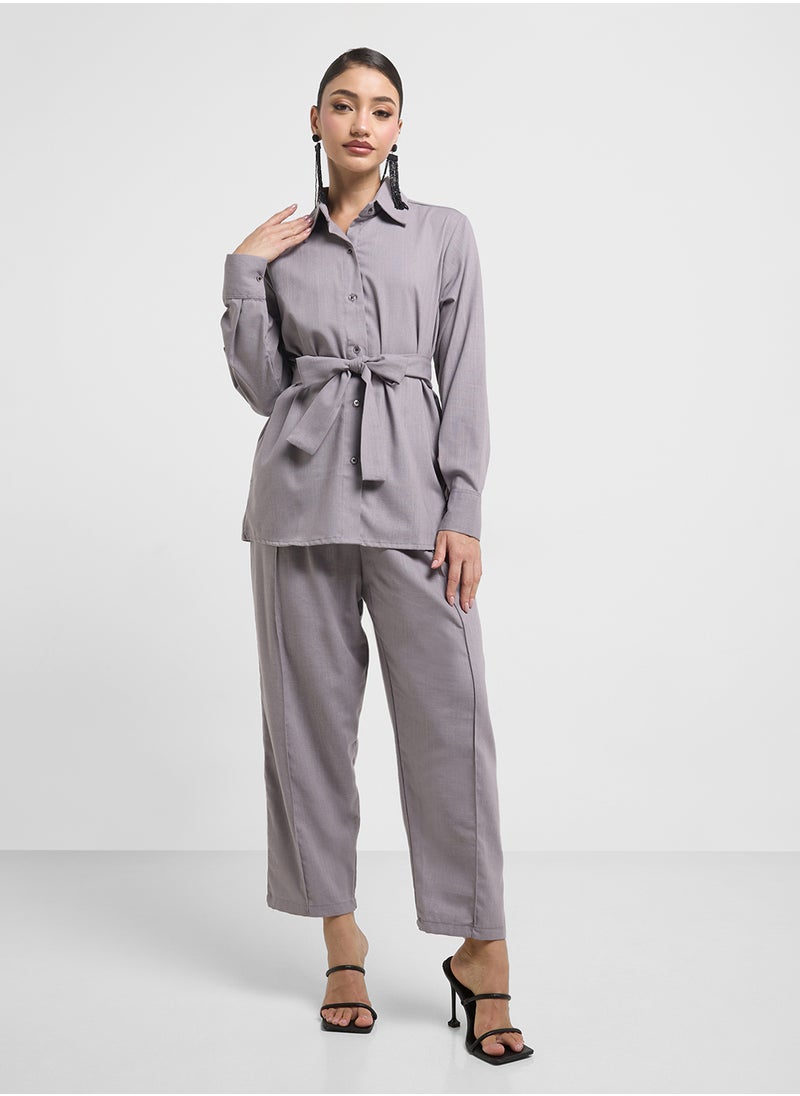 hayas closet Button Down Blouse & Pants Set  - Image 1