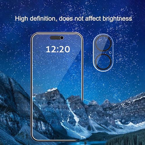Ailun 3 Pack Privacy Screen Protector for iPhone 16 [6.1 inch] + 3 Pack Camera Lens Protector, Anti Spy Private Tempered Glass Film, Case Friendly, [9H Hardness][Not for iPhone 16e/16Pro/Plus/ProMax] - Image 3
