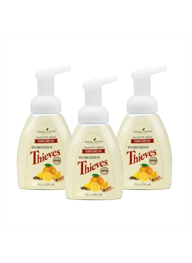 Young Living - Thieves Foaming Hand Soap - Cleansing and Refreshing - 3-Pack (8 fl oz Each) - Plant-derived Ingredients - Powerful Moisturizers - Gentle on Hands - Image 1