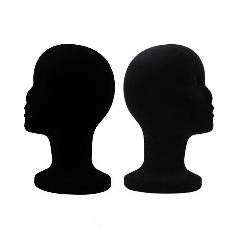 Foam Mannequin Head Hat Wig Stand Glasses Display Headwear Props Flocking Head Model Female Model Accessories - Image 1