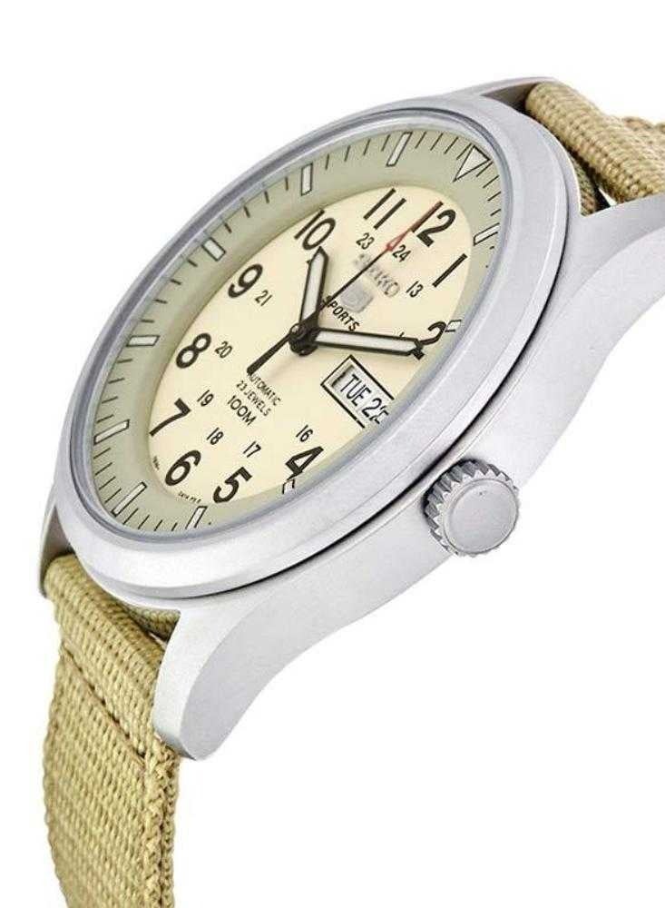 Seiko - Seiko Mens Automatic Watch, Analog Display and Textile Strap SNZG07K1 - Image 1