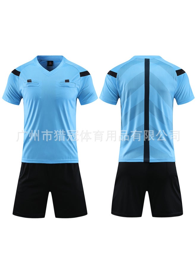 #108/light Blue Short Sleeve Football Jersey - Image 1