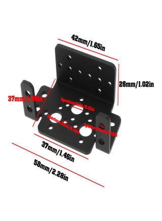 Create Idea 2 Staffe Di Montaggio In Alluminio Per Servo Standard 40x45x20 Mm, Supporto Orientabile