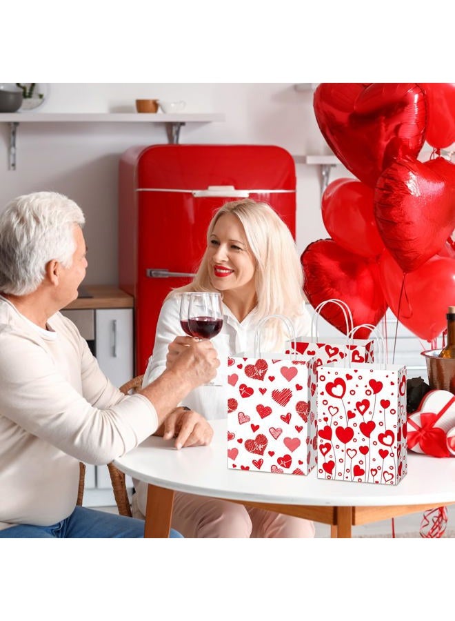 Glenmal 24 Pieces Valentine's Day Paper Gift Bags with Handle Valentines Goody Candy Bags Valentine's Day Treat Bags for Valentine's Day Party Favors Gift Wrapping Supplies - Image 5