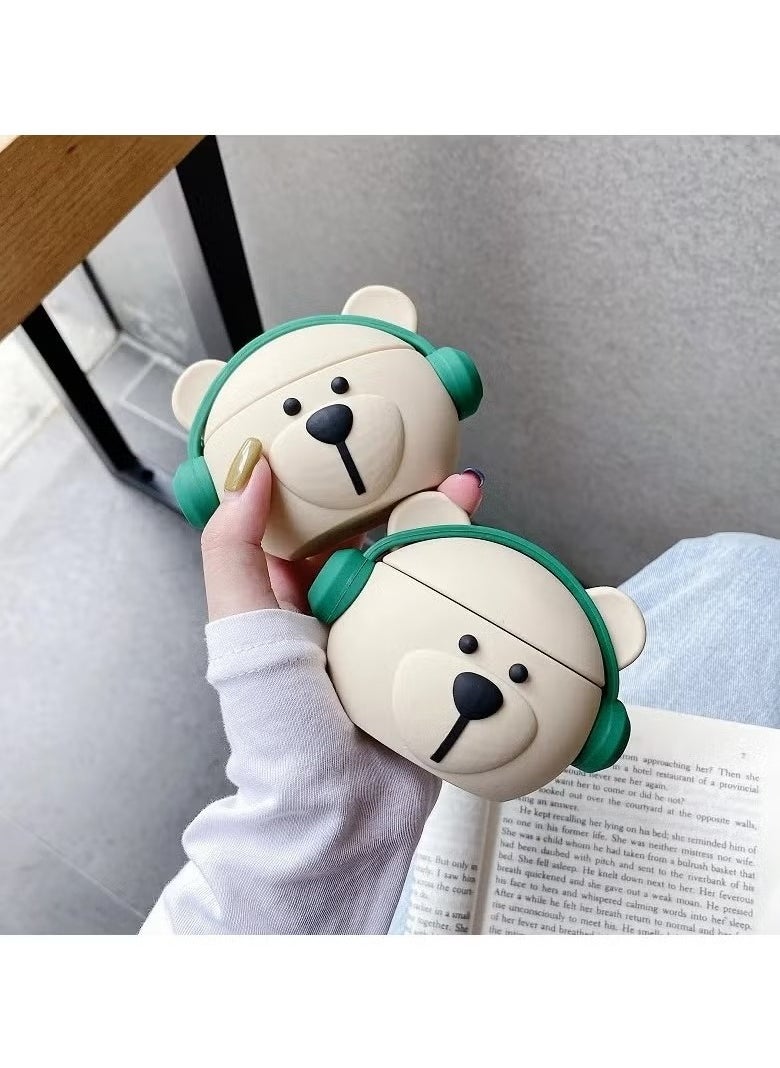 Generic - Case Soft Silicone Shockproof Cover for Apple Airpods Pro/Airpods Pro 2 New 3D Cute Cartoon Creative Fun Case Skin with Keychain Design - Image 1