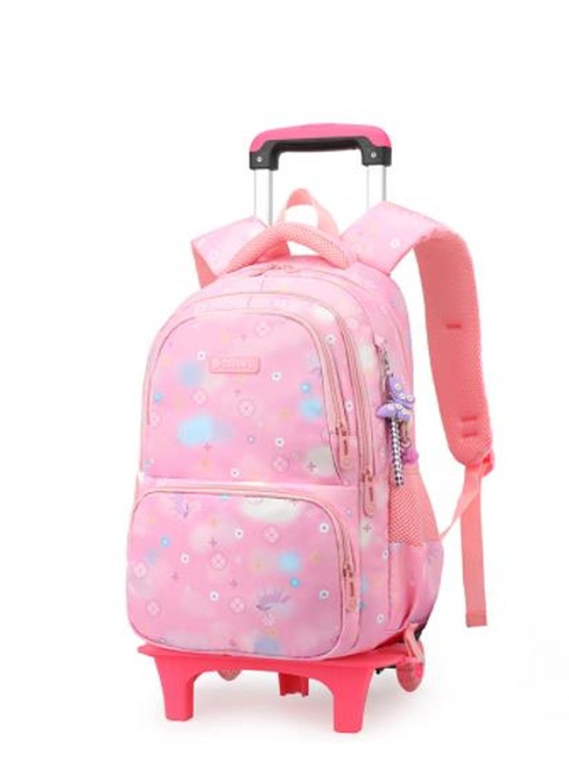 Golden Rolling Backpack Travel Trolly BookBag School Wheeled Backpack for Boys Girls Kids Luggage School Bag with Wheels Trolley Backpack  - Image 1