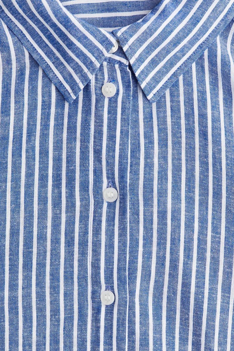 H&M Oversized linen-blend shirt