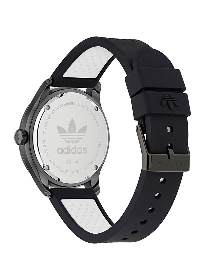 Adidas Black Ceramic Case Black Dial Black Silicone Strap - Image 3