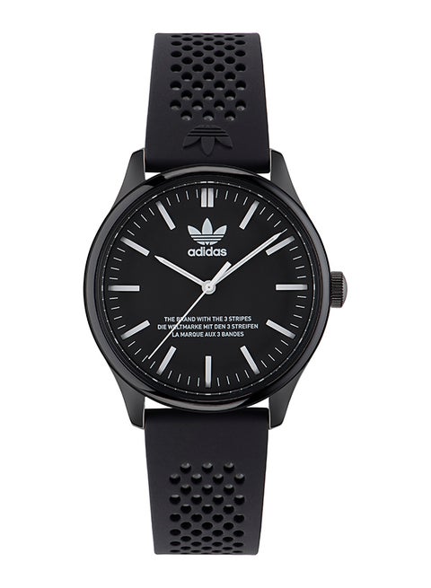 Black Ceramic Case Black Dial Black Silicone Strap