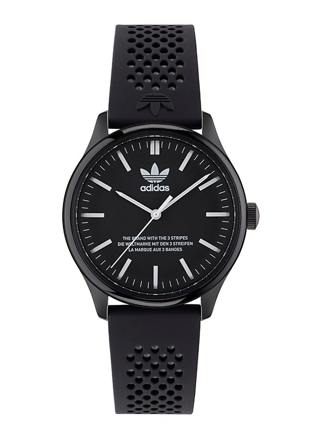 Adidas Black Ceramic Case Black Dial Black Silicone Strap - Image 1